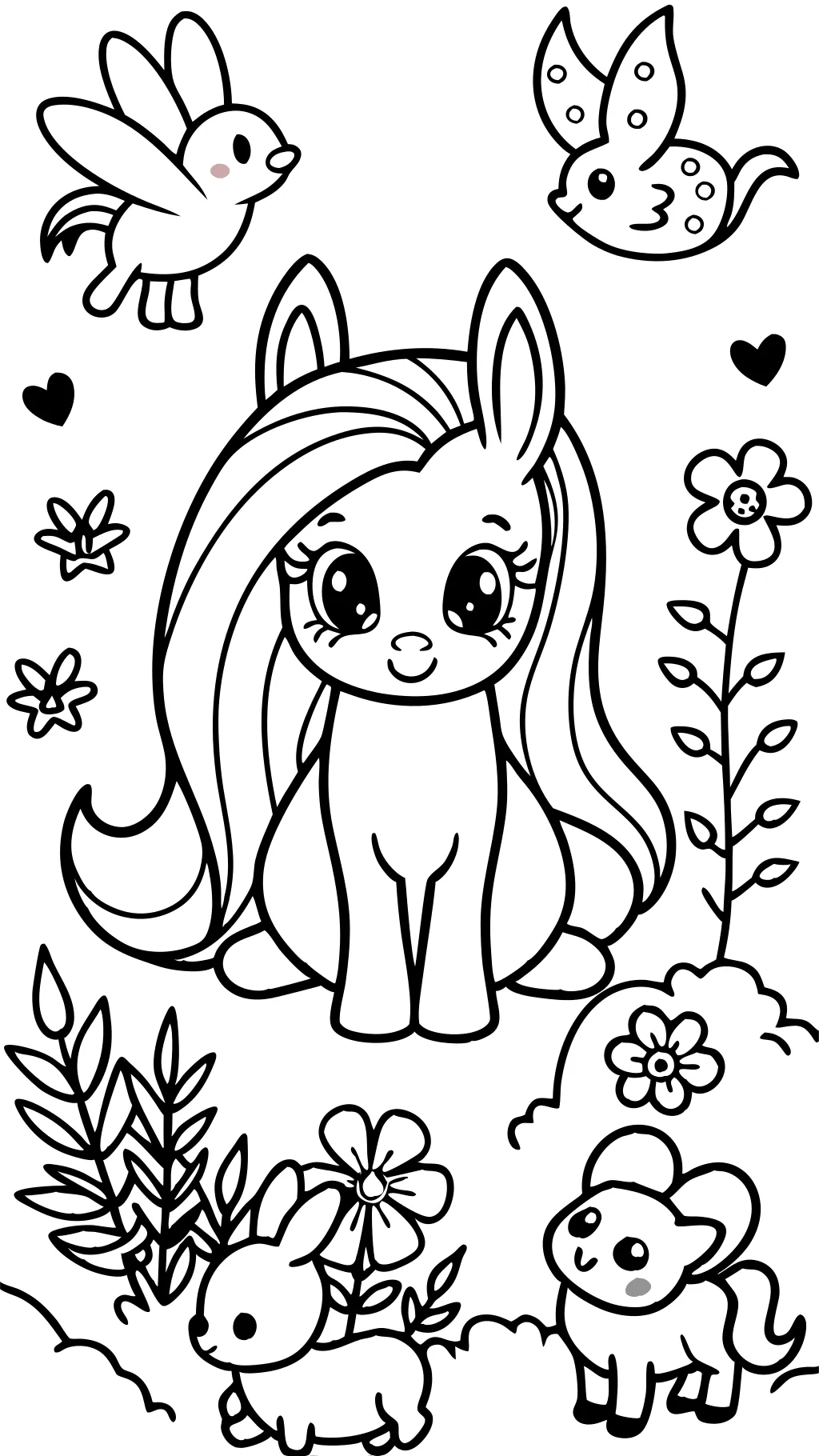 fluttershy my little pony coloring page